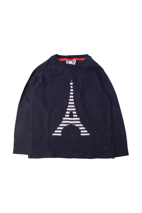 A Navy Long Sleeve T Shirts from Jacadi in size 4T for boy. (Front View)