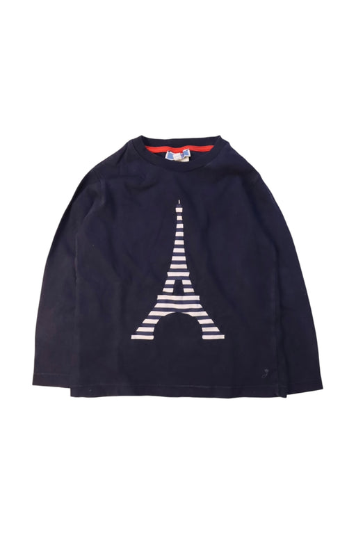 A Navy Long Sleeve T Shirts from Jacadi in size 4T for boy. (Front View)