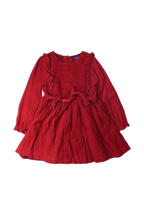 A Red Long Sleeve Dresses from Maison Me in size 6T for girl. (Front View)