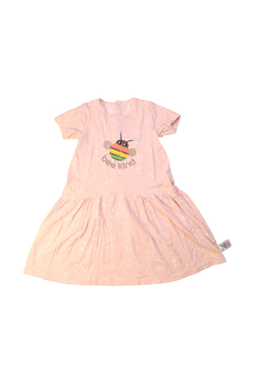 A Pink Short Sleeve Dresses from The Bonnie Mob in size 6T for girl. (Front View)