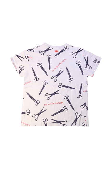 A White Short Sleeve T Shirts from Beau Loves in size 6T for girl. (Back View)