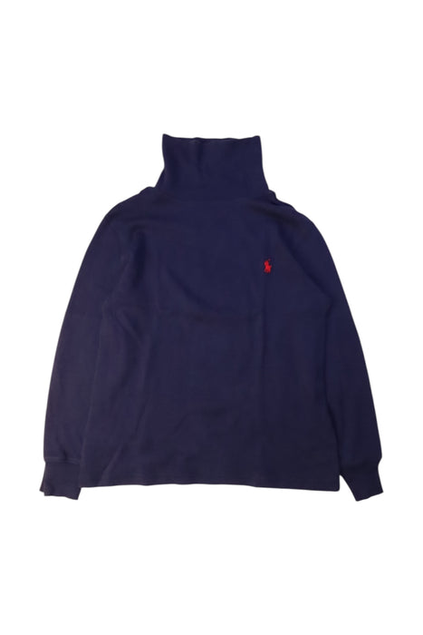 A Navy Long Sleeve Tops from Polo Ralph Lauren in size 5T for girl. (Front View)