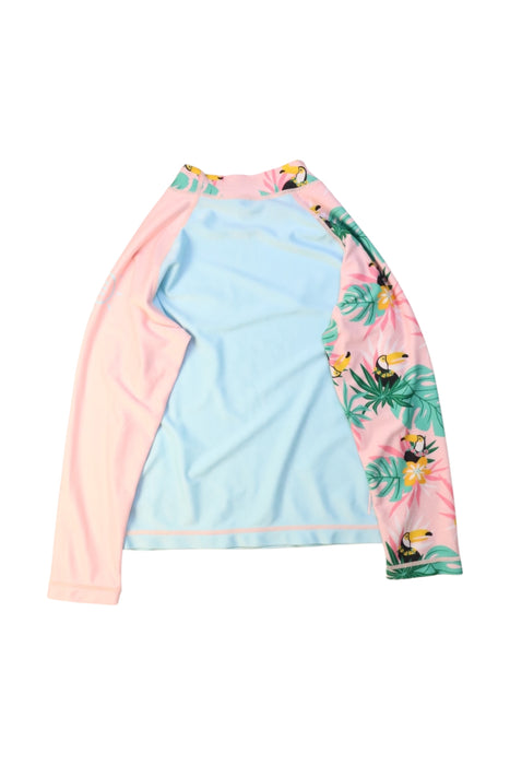 A Multicolour Rash Guards from Barrel in size 6T for girl. (Back View)