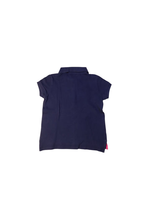 A Navy Short Sleeve Polos from Ralph Lauren in size 6T for girl. (Back View)