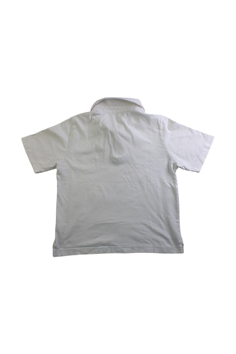 A White Short Sleeve Polos from Hanna Andersson in size 5T for boy. (Back View)