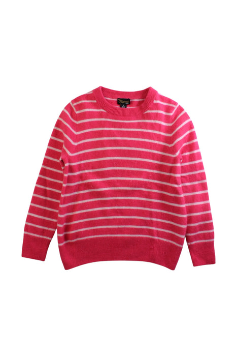 A Pink Knit Sweaters from Crewcuts in size 6T for girl. (Front View)
