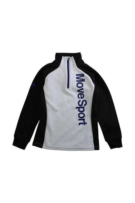 A Black Active Tops from Descente in size 4T for girl. (Front View)