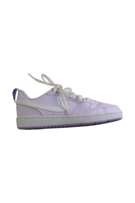 A Purple Sneakers from Nike in size 11Y for girl. (Front View)