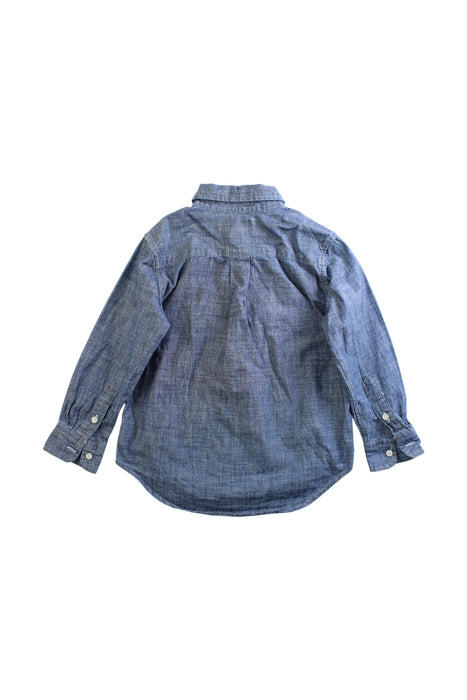A Blue Long Sleeve Shirts from Ralph Lauren in size 4T for boy. (Back View)