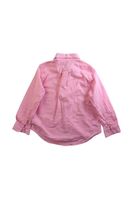 A Pink Long Sleeve Shirts from Ralph Lauren in size 4T for boy. (Back View)