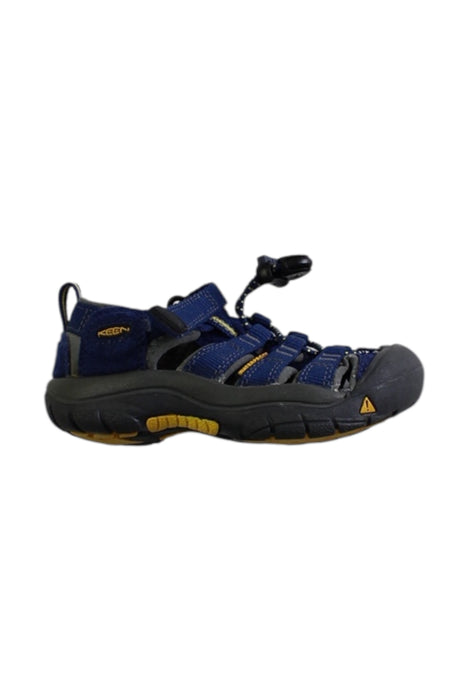 A Navy Sandals from Keen in size 3T for boy. (Front View)