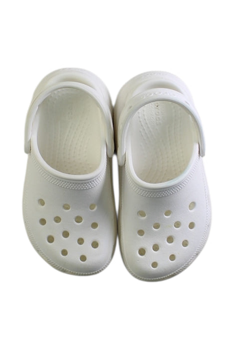 A White Slip Ons from Crocs in size 5T for girl. (Back View)
