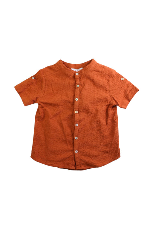 A Orange Short Sleeve Shirts from Excuse My French in size 4T for girl. (Front View)