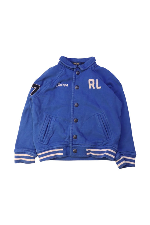A Blue Lightweight Jackets from Polo Ralph Lauren in size 3T for girl. (Front View)