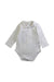 A White Long Sleeve Bodysuits from Chicco in size 0-3M for girl. (Front View)