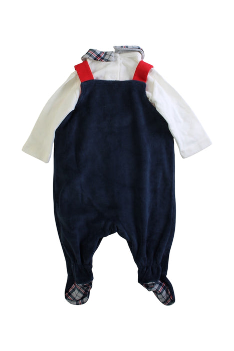 A Blue Long Overalls from Chicco in size 0-3M for boy. (Back View)