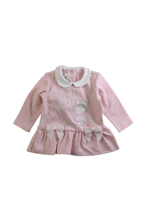 A Pink Long Sleeve Dresses from Chicco in size 0-3M for girl. (Front View)