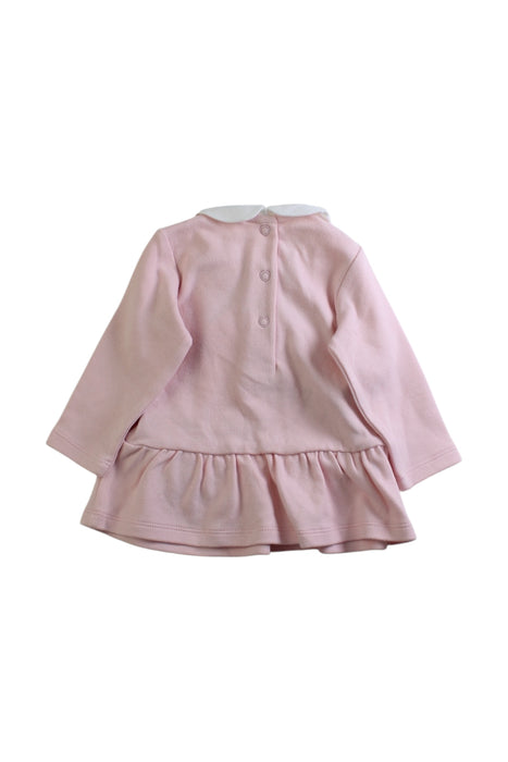 A Pink Long Sleeve Dresses from Chicco in size 0-3M for girl. (Back View)