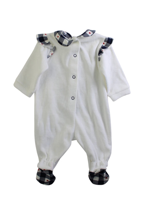 A White Long Sleeve Rompers from Chicco in size 0-3M for girl. (Back View)
