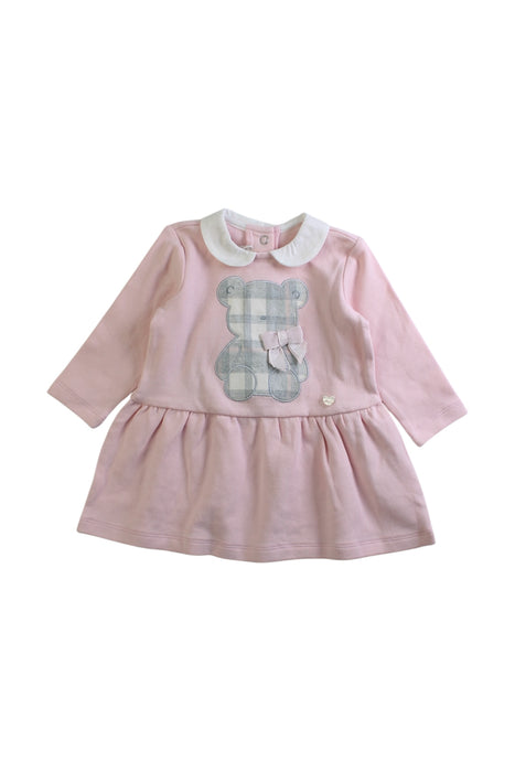 A Pink Long Sleeve Dresses from Chicco in size 0-3M for girl. (Front View)