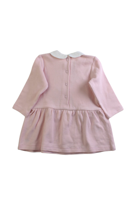 A Pink Long Sleeve Dresses from Chicco in size 0-3M for girl. (Back View)
