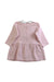 A Pink Long Sleeve Dresses from Chicco in size 0-3M for girl. (Back View)