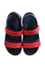 A Navy Sandals from Crocs in size 7Y for girl. (Back View)