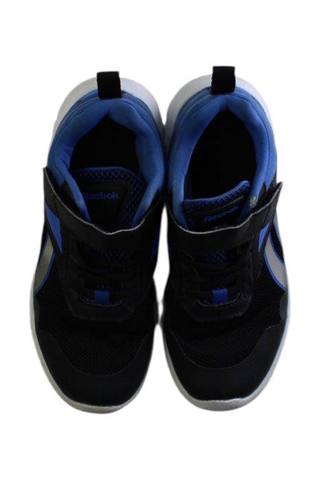 A Black Sneakers from Reebok in size 7Y for boy. (Back View)