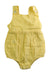 A Yellow Sleeveless Rompers from Chateau de Sable in size 3-6M for girl. (Front View)