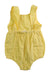 A Yellow Sleeveless Rompers from Chateau de Sable in size 3-6M for girl. (Back View)