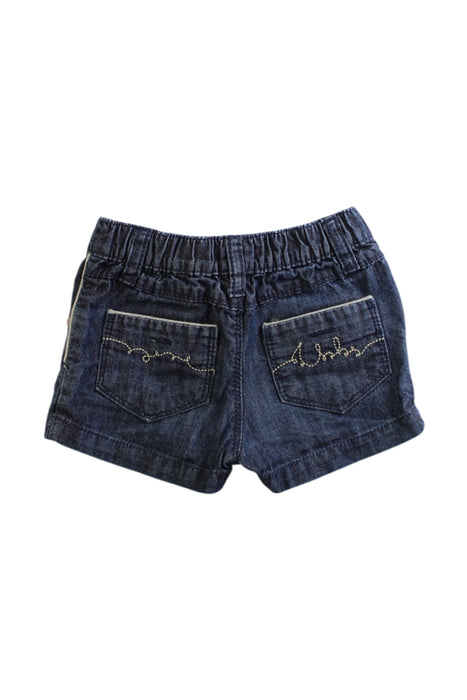 A Blue Shorts from IKKS in size 6-12M for girl. (Back View)
