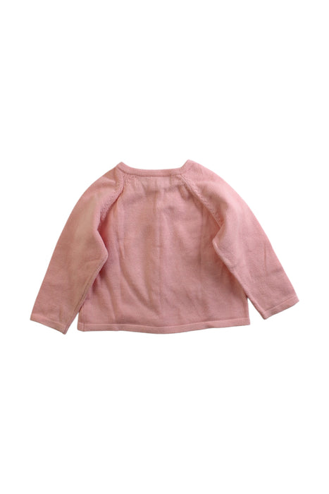 A Pink Cardigans from Tartine et Chocolat in size 3-6M for girl. (Back View)