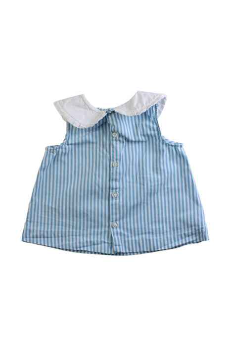 A Blue Sleeveless Tops from Jacadi in size 2T for girl. (Back View)