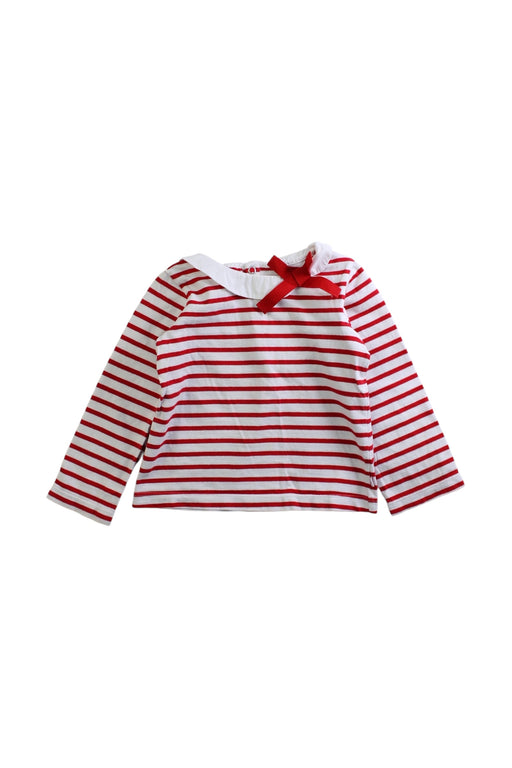 A Red Long Sleeve Tops from Jacadi in size 3T for girl. (Front View)