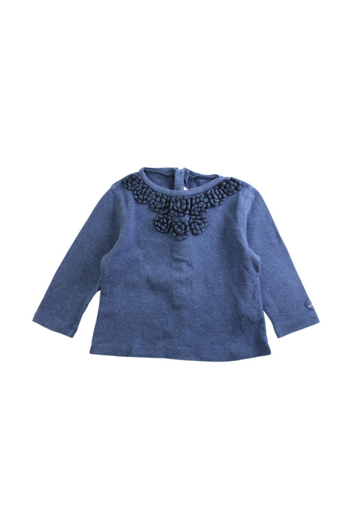 A Blue Long Sleeve Tops from Chateau de Sable in size 2T for girl. (Front View)