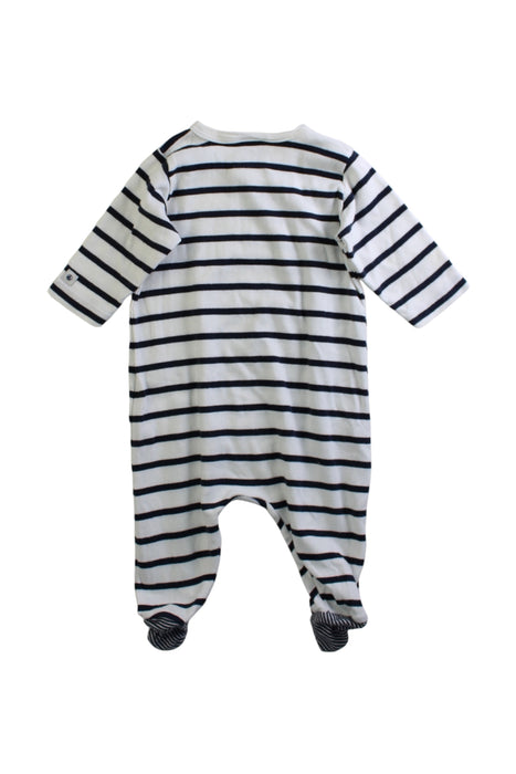 A Navy Onesies from Petit Bateau in size 0-3M for boy. (Back View)