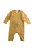 A Yellow Long Sleeve Rompers from Seed in size 0-3M for neutral. (Front View)