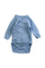 A Blue Long Sleeve Bodysuits from Petit Bateau in size Newborn for boy. (Front View)