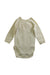 A Beige Long Sleeve Bodysuits from Petit Bateau in size 0-3M for neutral. (Back View)