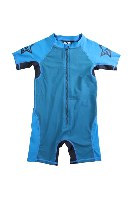A Blue Wetsuits from Molo in size 3T for boy. (Front View)