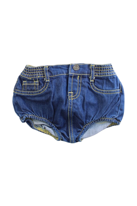 A Blue Bloomers from 7 For All Mankind in size 3-6M for neutral. (Front View)