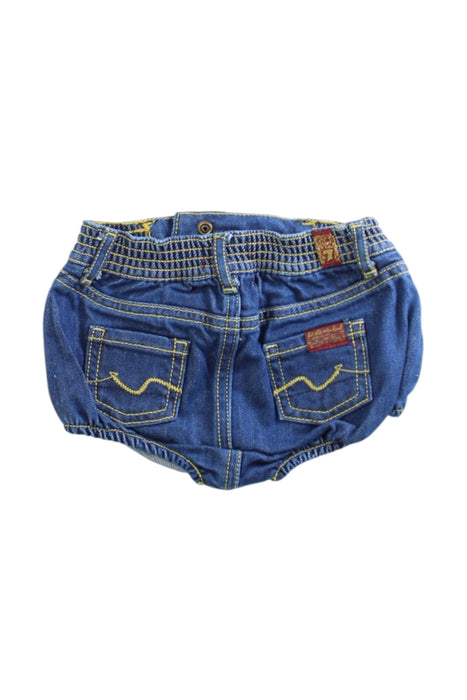 A Blue Bloomers from 7 For All Mankind in size 3-6M for neutral. (Back View)