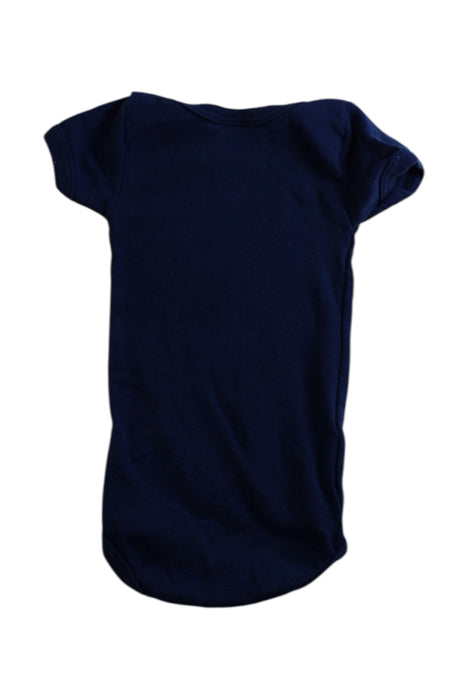 A Navy Short Sleeve Bodysuits from Petit Bateau in size 0-3M for boy. (Back View)