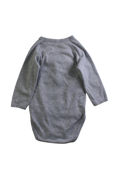 A Grey Long Sleeve Bodysuits from Petit Bateau in size 3-6M for neutral. (Back View)