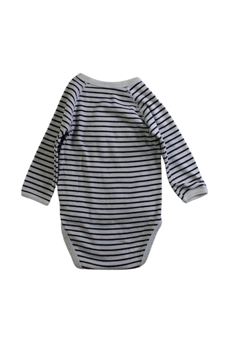 A Blue Long Sleeve Bodysuits from Petit Bateau in size 3-6M for boy. (Back View)
