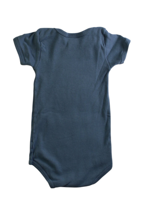 A Blue Short Sleeve Bodysuits from Petit Bateau in size 3-6M for boy. (Back View)