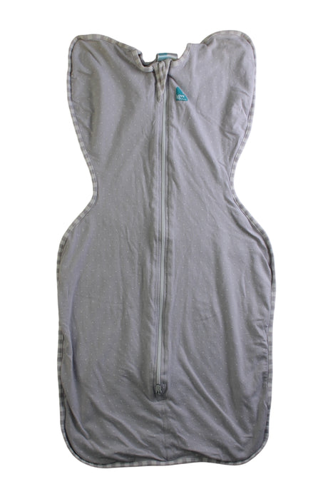 A Grey Swaddles from Love To Dream in size 3-6M for neutral. (Front View)
