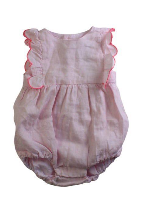 A Pink Sleeveless Rompers from Jacadi in size 0-3M for girl. (Front View)