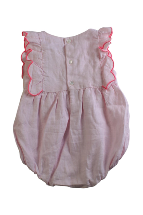 A Pink Sleeveless Rompers from Jacadi in size 0-3M for girl. (Back View)