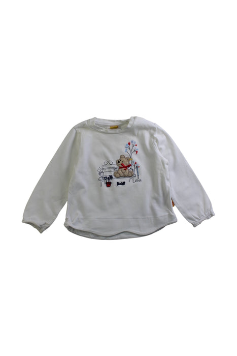 A White Long Sleeve Tops from Steiff in size 6-12M for girl. (Front View)